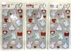 ディズニー　ベイマックス　ふわふわシール　3枚セット　セリア