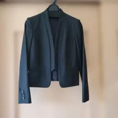 【ANAYI】黒 ノーカラージャケット