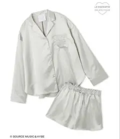 【ジェラートピケ】LE SSERAFIM サテンシャツ＆ショートパンツセット