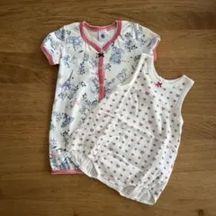 プチバトー　ロンパース2枚セット