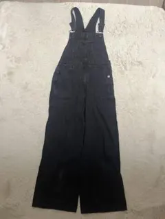 GU デニムサロペットワイドパンツ　オーバーオール　ブラック