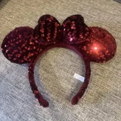 ディズニー カチューシャ スパンコール ボルドーのサムネイル