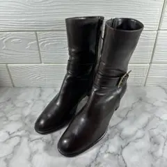 Salvatore Ferragamo ブラウン レザー ブーツ　23㎝相当