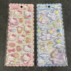 もちもちマシュマロシール　キティ　シナモンロール　2点セット