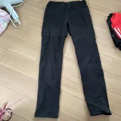 黒 スリムフィット ボトムス訳ありタグなし130