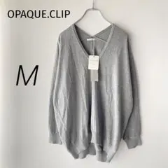 ＊新品＊オペークドットクリップ　レディースVネックセーター　春ニット　薄手　M