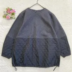 ゆったり★美品 【ラエフ】 キルト ドッキング カットソー（2S） 体型カバーのサムネイル