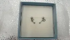 canal 4°C ハート型ピアス 水色K10