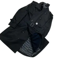 【逸品】バーバリーブラックレーベル　ロングトレンチコート　ライナー付　 Lサイズ