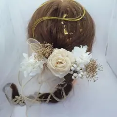 髪飾り【5301】ドライフラワー　結婚式　成人式　卒業式　七五三　前撮　振袖　袴