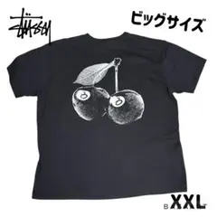 STUSSY ステューシー 8ボール チェリー Tシャツ XXL 黒 ブラック