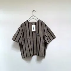 ꕤ美品ꕤYAMMAMAN ヤンマ産業 会津木綿Tシャツ/丈10㎝カット/黒緑 