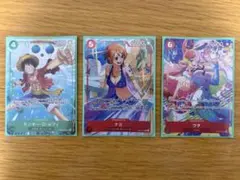 ワンピースカードゲーム モンキー・D・ルフィ ナミ ウタ プロモ3枚セット