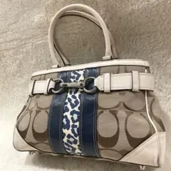COACH ハンプトンズ シグネチャー キャリーオール ピンク F13065