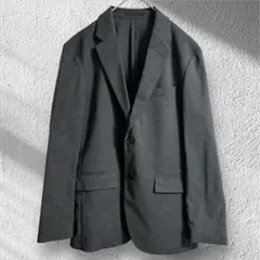 ユニクロ　テーラードジャケット　軽量　薄手　オフィスカジュアル　ダークグレー