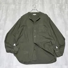 MARGARET HOWELL バンドカラーシャツ Lサイズ カシミヤ混 日本製のサムネイル