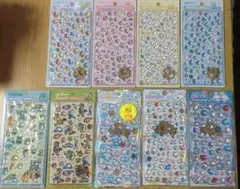 【シール】ボンボンドロップシール ディズニー2種含 計9枚セット 正規品