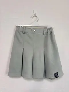 キュロット 150 グレー プリーツ スカート風 女の子 キッズ 韓国風