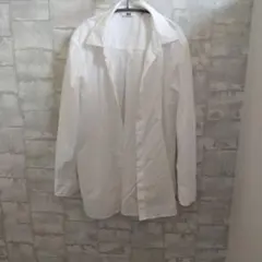 美品 UNIQLOホワイト 長袖シャツ コットンシャツ