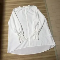 早い者勝ちセール☆サマンサモスモスブルー　コットン混フリルチュニック