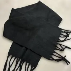 黒 フリンジマフラー