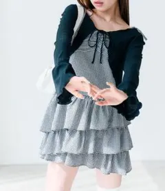 OLIVE des OLIVE フリルキャミワンピースとボレロのセット