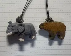 francfranc 木彫り キーホルダー ゾウ カピバラのサムネイル