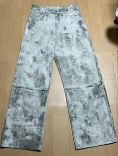ZARA アブストラクト柄パンツ　38 即日発送