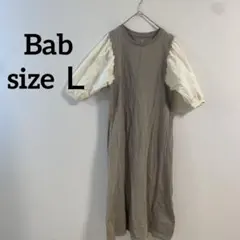 【680】Bab ワンピース 半袖 ロング Ｌ