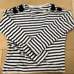 ④CLOSHI 白黒ストライプ 長袖カットソー