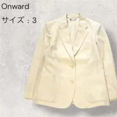 Onward オンワード テーラードジャケット 薄手 アイボリー フォーマルのサムネイル