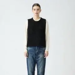 mizuiro ind へアリー ニット ベスト