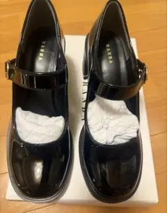 RANDA ブラック メリージェーン ハイヒール