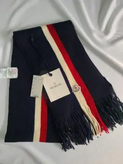 値下げ　MONCLER　モンクレール マフラー トリコロール 美品