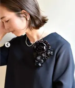 ☆OURHOME ハレの日コサージュ　バーガンディブラック