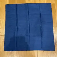 白山紬 風呂敷 ネイビー 絹100% 約たて72㎝×よこ72㎝