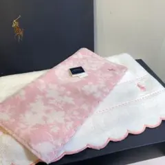 Ralph Lauren＊ハンドタオル・タオルハンカチ・ピンク系