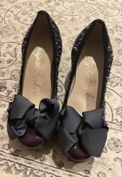 Bridget Birkin リボン ウェッジソール パンプス 24cmのサムネイル