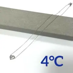 ★k10刻印有り★【4°C】k10ホワイトゴールド　ダイヤモンド　ネックレス