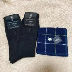 WESTERN POLO TEXAS ソックス 2足　ポロタオルハンカチセット