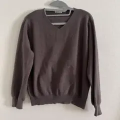 ダークブラウン ニットセーター Mサイズ