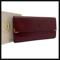 Cartier カルティエ 三つ折り 財布 ギャランティ 元箱 カード 紐付き 