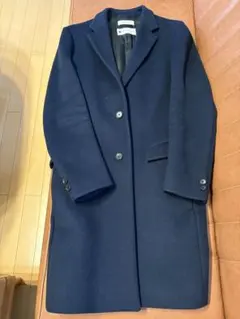 ネイビー チェスターコート ウール系