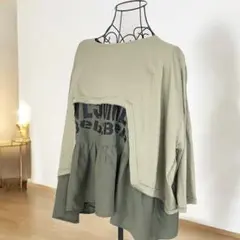 EIKO KONDOエイココンドウ変形チュニック刺繍 メッシュアシンメトリー42 EIKO KONDOエイココンドウ変形チュニック刺繍 メッシュアシンメトリー