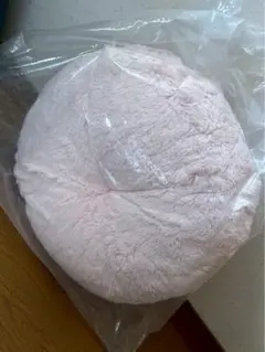 美品　フワフワ ピンク 円形クッション