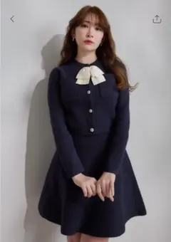 Frill Ribbon Knit Jacket Set(スカートのみ)
