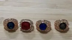 ゴージャス指輪リング 4点セット