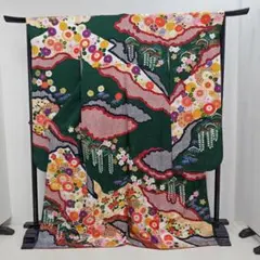 正絹 振袖と帯 総絞り 桜文様 赤系 - メルカリ