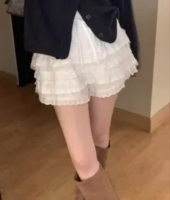 MSGM ホワイトフリルキュロット　ホワイト MSGM ホワイトフリルキュロット ホワイト MSGM（エム・エス