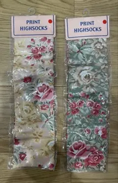 (新品) チュチュアンナ 花柄　フローラルプリント ハイソックス 2足セット